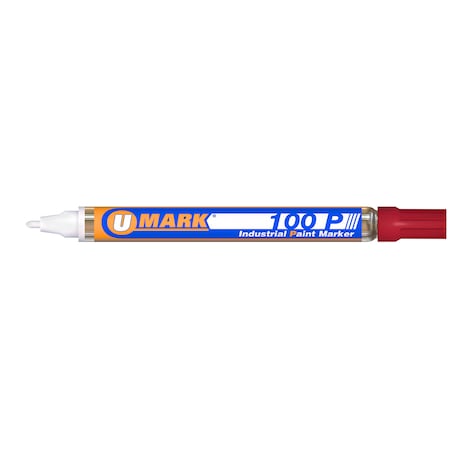 U-Mark 100P Fine Line Marker Red, PK12 10204FL